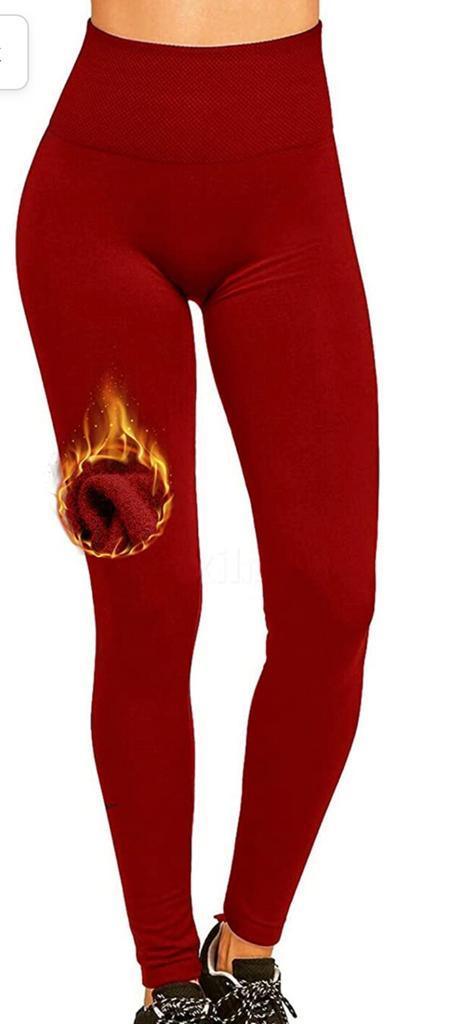 Women’s Extra 220g Fleece Leggings High Waist Stretchy Warm Leggings  (One Size) - PremiumBrandGoods