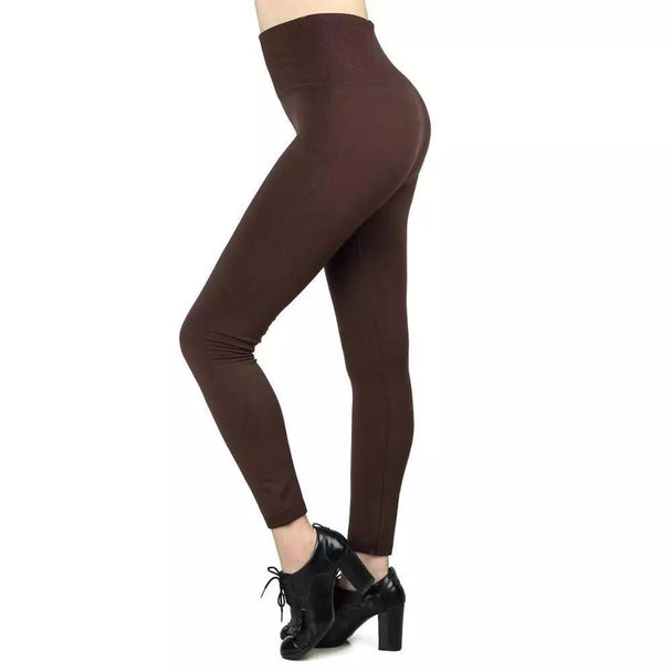 Women’s Extra 220g Fleece Leggings High Waist Stretchy Warm Leggings  (One Size) - PremiumBrandGoods