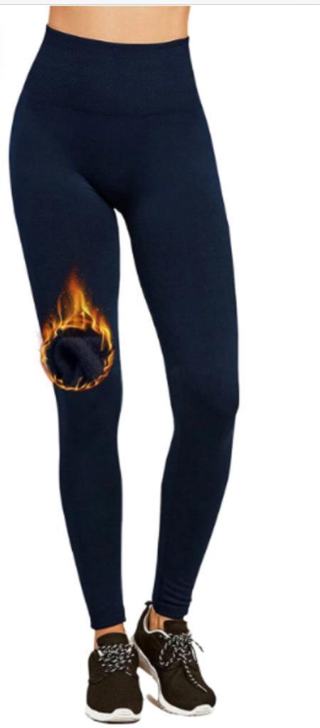 Women’s Extra 220g Fleece Leggings High Waist Stretchy Warm Leggings  (One Size) - PremiumBrandGoods