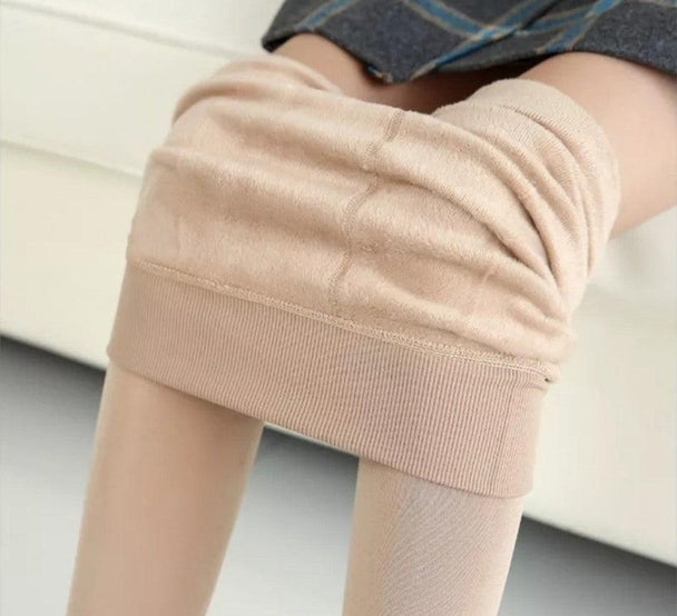 Women’s Extra 220g Fleece Leggings High Waist Stretchy Warm Leggings  (One Size) - PremiumBrandGoods