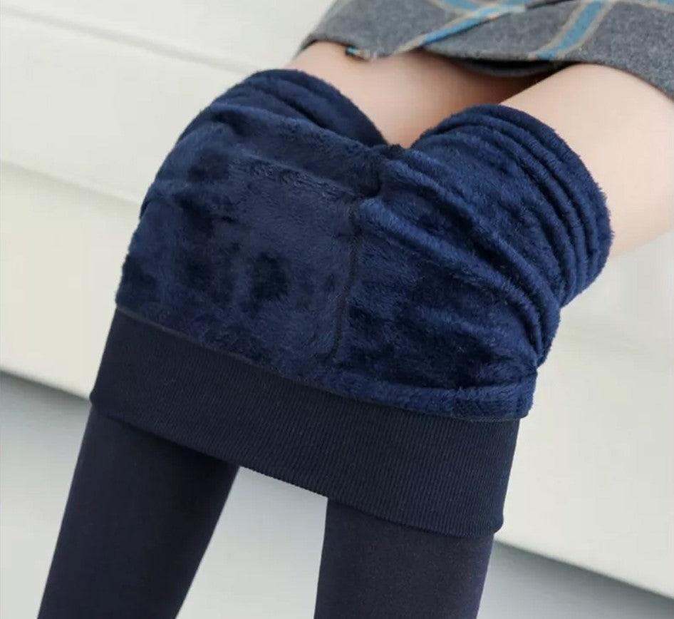 Women’s Extra 220g Fleece Leggings High Waist Stretchy Warm Leggings  (One Size) - PremiumBrandGoods