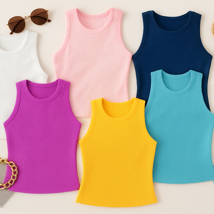 Women's Tank Tops Flat Lay