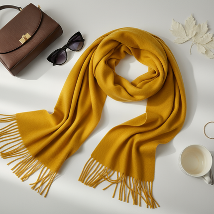 Yellow Scarf Flat Lay Styling