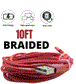 10Ft Braided USB Charger Cable Compatible for Iphone - PremiumBrandGoods