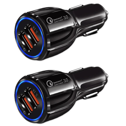 2 Pack 2 Port USB Fast Car Charger Adapter For Devices Black - PremiumBrandGoods