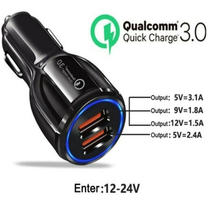 2 Pack 2 Port USB Fast Car Charger Adapter For Devices White - PremiumBrandGoods