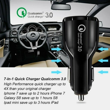 2 Pack 2 Port USB Fast Car Charger Adapter For Devices White - PremiumBrandGoods