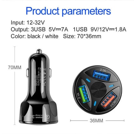 2 Pack 3 Port USB Fast LED Car Charger For Devices - PremiumBrandGoods