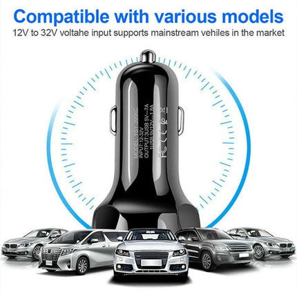 2 Pack 3 Port USB Fast LED Car Charger For Devices - PremiumBrandGoods