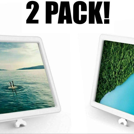 2 PACK! 3D Phone Screen Magnifier Video Mobile Amplifier Universal Foldable Turn your Phone into a mini Movie Screen!
