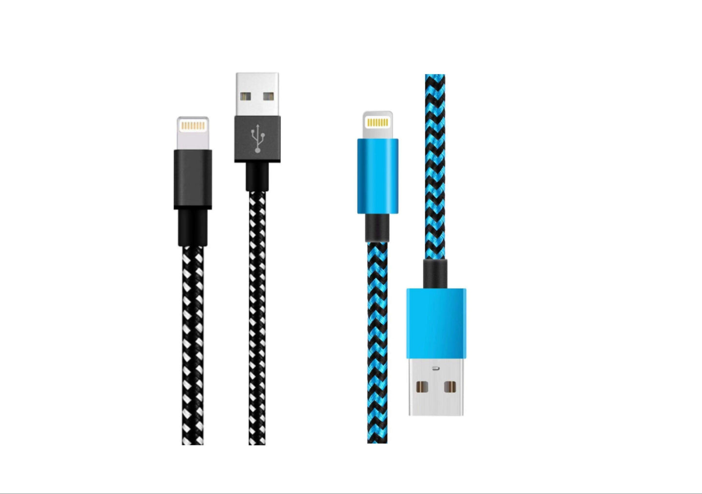 2-Pack iPhone Charger Nylon Braided Fast Charging(3 Ft) - PremiumBrandGoods