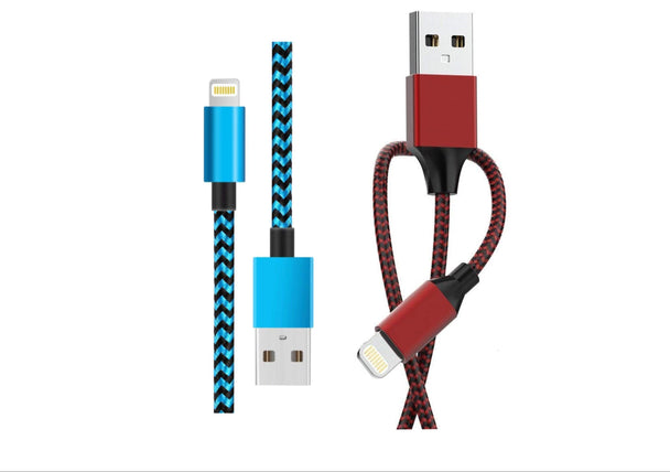 2-Pack  iPhone Charger Nylon Braided Fast Charging( 3Ft & 6FT ) - PremiumBrandGoods