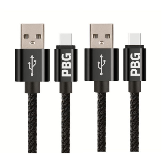 2 Pack PBG 10FT XL Charger Compatible for Iphone Cable Nylon Woven Zebra Pattern (Multiple Colors) - PremiumBrandGoods