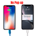 No warning pop-up charging cable for iphone while connecting