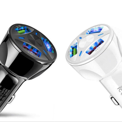 2 Pack PBG 3 Port USB Fast LED Car Charger For Devices
