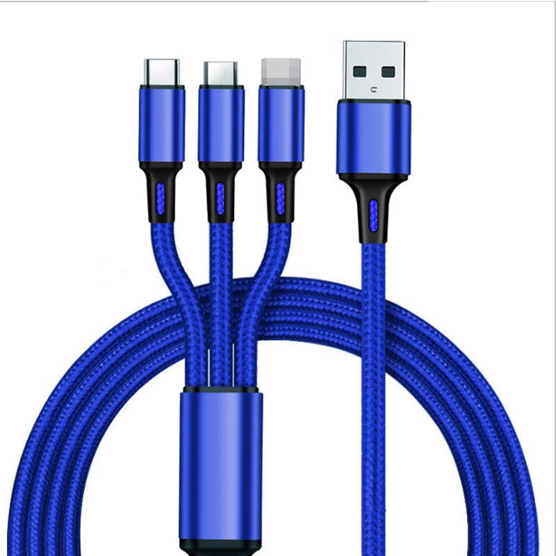 3 In 1 Nylon-Protected Braided Phone Fast Charging Multi Cable - PremiumBrandGoods