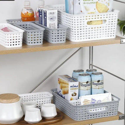 3 Pack Organizer Storage Wicker Plastic Woven Baskets (Multiple Sizes) - PremiumBrandGoods