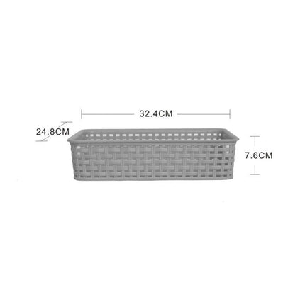 3 Pack Organizer Storage Wicker Plastic Woven Baskets (Multiple Sizes) - PremiumBrandGoods