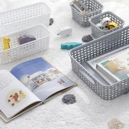 3 Pack Organizer Storage Wicker Plastic Woven Baskets (Multiple Sizes) - PremiumBrandGoods