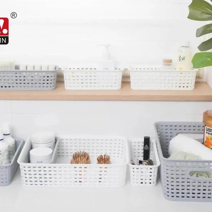 3 Pack Organizer Storage Wicker Plastic Woven Baskets (Multiple Sizes) - PremiumBrandGoods