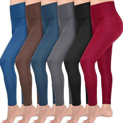 3 Pack Women‚Äôs Fleece Lined Leggings High Waist Stretchy warm Leggings one size