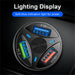 3 Port Fast LED White Car Charger + 3 in 1 Cable Combo Blue - PremiumBrandGoods