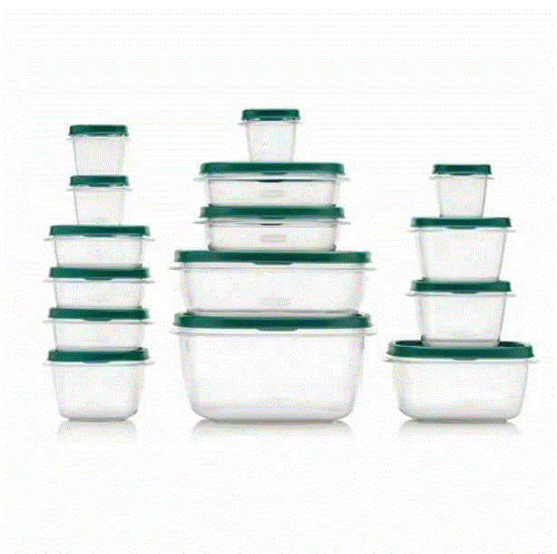 30pc Food Storage Container Set with Easy Find Lids Forest Green Rubber maid - PremiumBrandGoods
