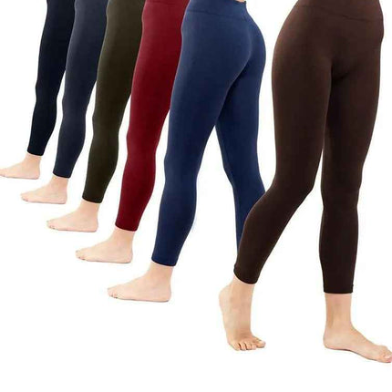 4 Pack Women‚Äôs Fleece Lined Leggings High Waist Stretchy warm Leggings one size