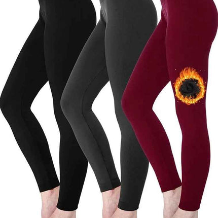 4 Pack Women‚Äôs Fleece Lined Leggings High Waist Stretchy warm Leggings one size