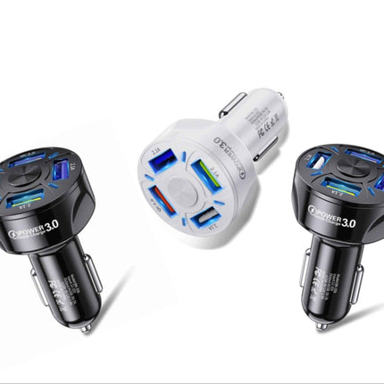 4 Port LED Car Charger 3-Pack!