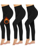 5 Pack Women’s Fleece Lined Leggings High Waist Stretchy warm Leggings one size - PremiumBrandGoods