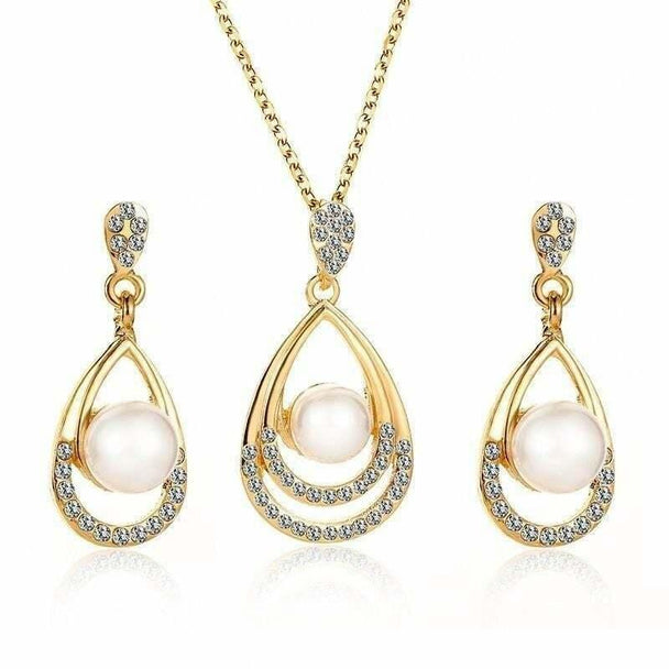 5 Piece Jewelry Set! 3 Necklaces , 2 sets of Earrings - PremiumBrandGoods