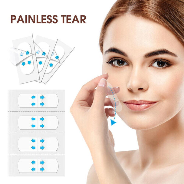 80Pcs Face Lifting Sticker Invisible Tape Firming Chin Fade Fine Lines V-shaped - PremiumBrandGoods