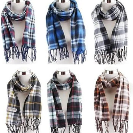 Adult Fleece Lined Winter Hat with Fleece Plaid Scarf Thermware Winter Bundle - PremiumBrandGoods