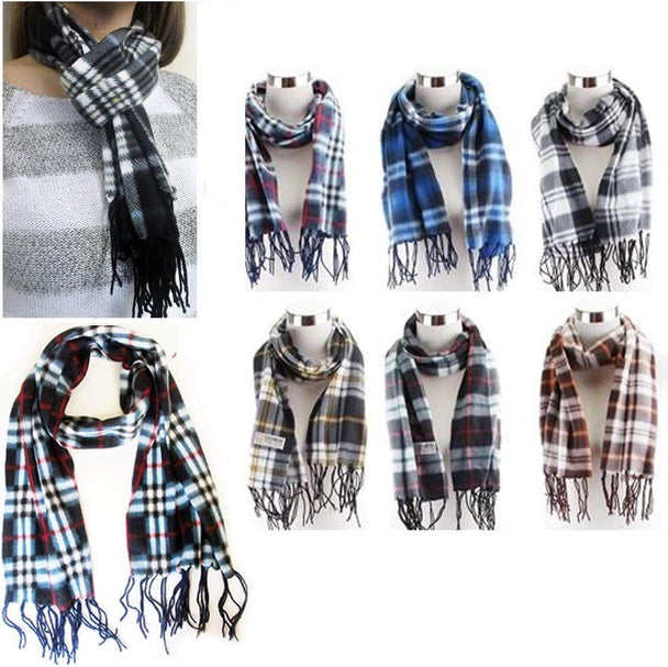 Adult Fleece Lined Winter Hat with Fleece Plaid Scarf Thermware Winter Bundle - PremiumBrandGoods