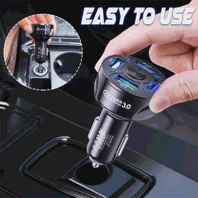 PBG 4-Port Rapid Car Charger with LED Display