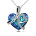 Beautiful Heart I Love You Blue Diamond Alloy Necklace - PremiumBrandGoods