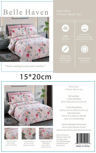 Belle Haven 6 Piece Sheet Set Bedding Sets (6 Styles) - PremiumBrandGoods