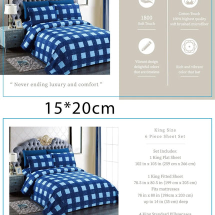 Belle Haven 6 Piece Sheet Set Bedding Sets (6 Styles) - PremiumBrandGoods