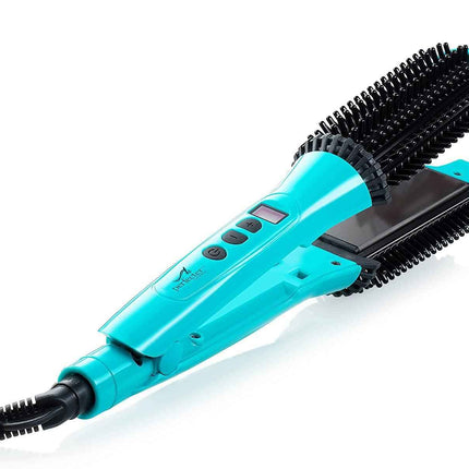 Calista 2 in 1 Heated Brush Iron Hair Styler comes with accessories