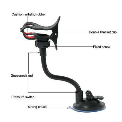 Car Windshield Vacuum Mount Cell Phone Holder Stand for Universal Iphone Samsung