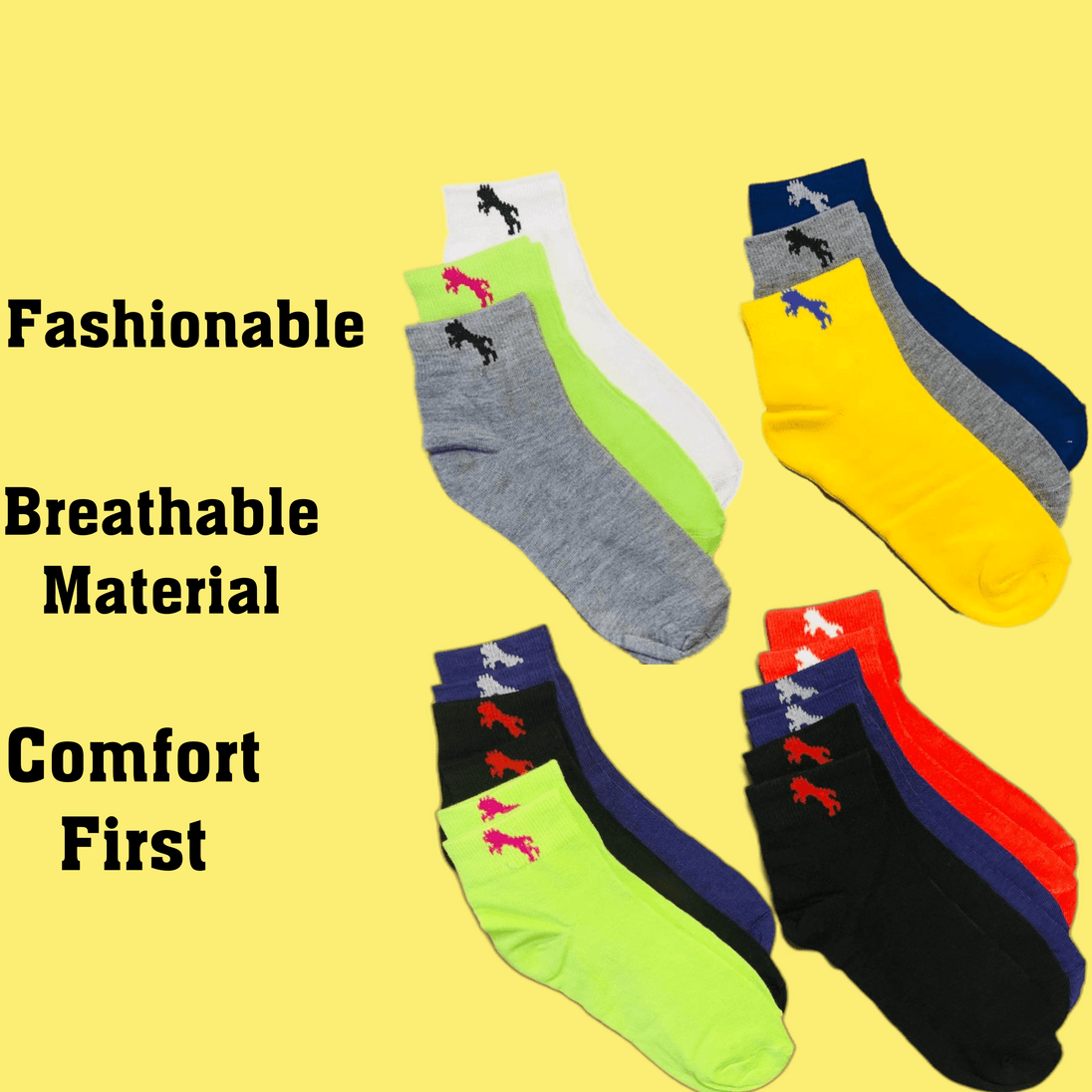 Fashionable Comfortable Women's Socks Solid Patterns Size 9-11 - PremiumBrandGoods