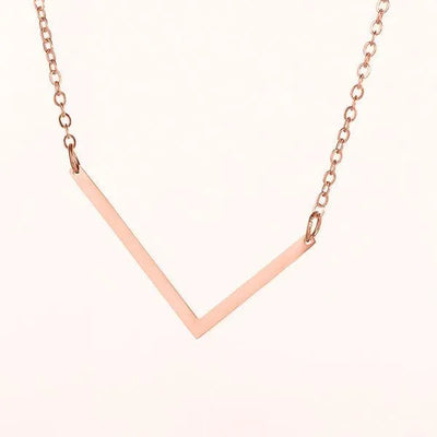 Fashionable Initial Pendant Chain Necklace Stainless Steel - PremiumBrandGoods