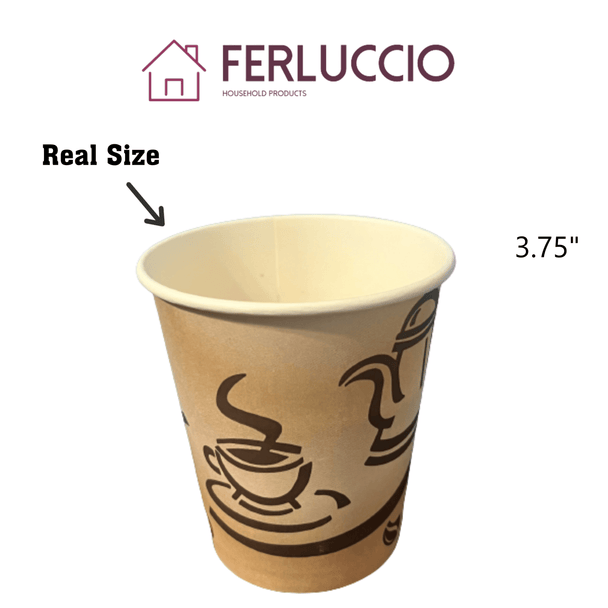 Ferluccio Hot Paper Coffee/Tea Cups 10 oz - PremiumBrandGoods