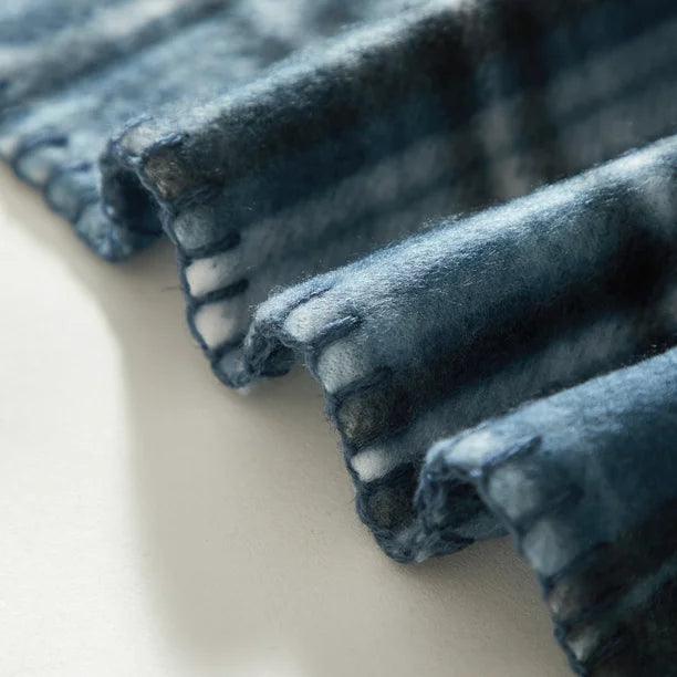 Fleece Plush Throw Blanket, 50" x 60", Navy Plaid - PremiumBrandGoods