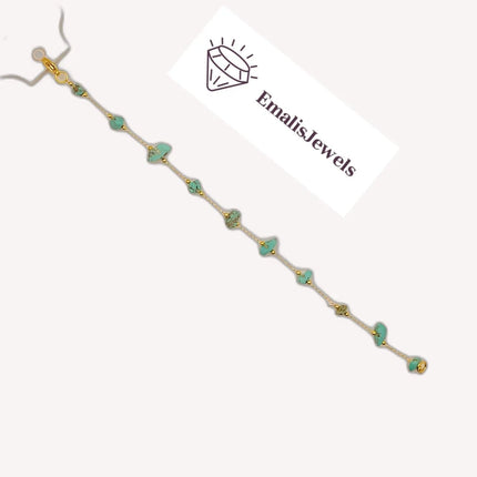 Handmade Stone Bracelets with Stainless Steel Gold overlay Chain - PremiumBrandGoods