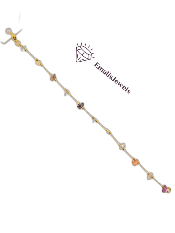 Handmade Stone Bracelets with Stainless Steel Gold overlay Chain - PremiumBrandGoods