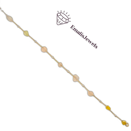 Handmade Stone Bracelets with Stainless Steel Gold overlay Chain - PremiumBrandGoods
