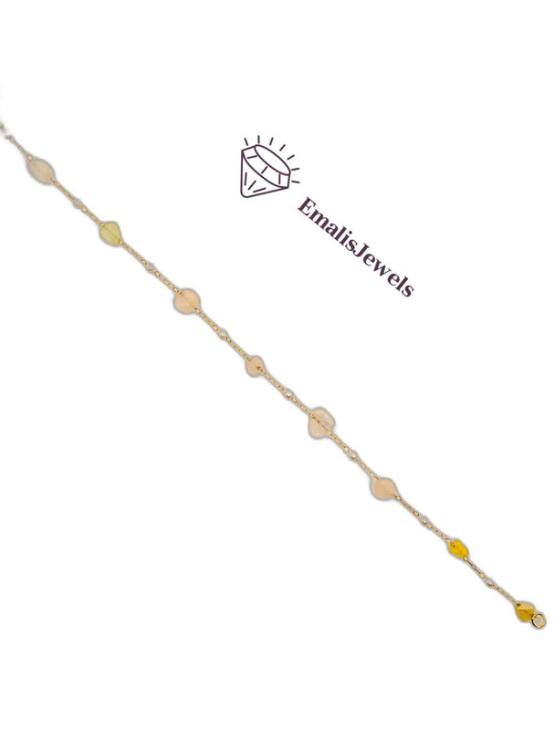 Handmade Stone Bracelets with Stainless Steel Gold overlay Chain - PremiumBrandGoods