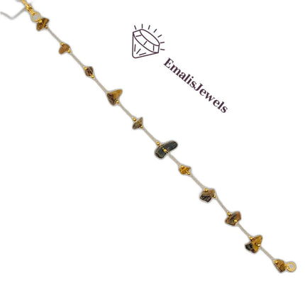 Handmade Stone Bracelets with Stainless Steel Gold overlay Chain - PremiumBrandGoods